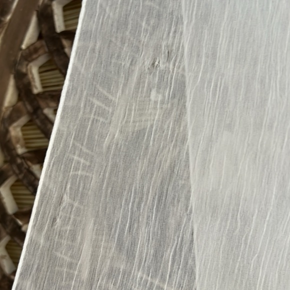 Vintage Y2K Badgley Mischka 80” 3D Sheer Organza Scarf Wrap Shawl Coverup White - Picture 13 of 15